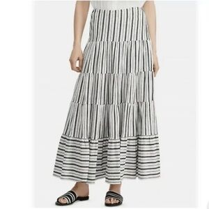 Ralph Lauren Tiered Maxi Skirt Women's XL Striped